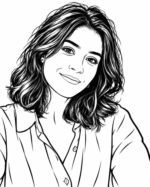 Example of bold line art style from photo